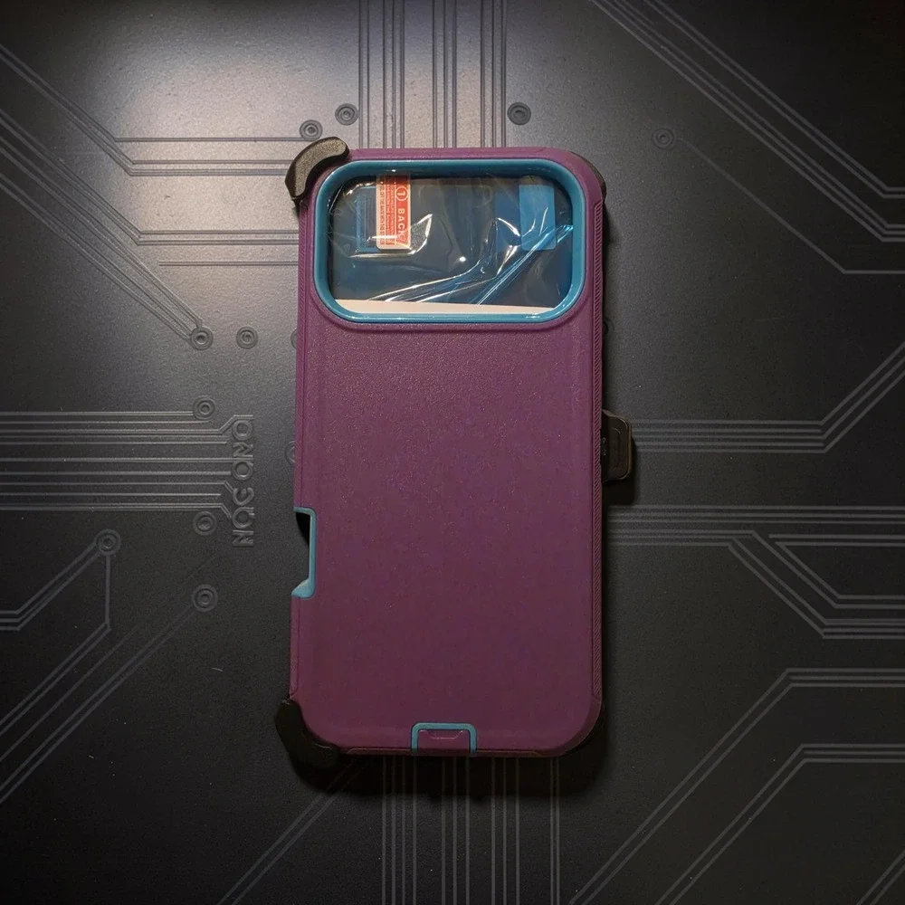 IPhone 17 Pro Max Heavy Duty Phone Case w/Belt Clip Holster & Screen Protector